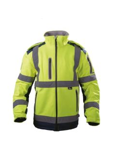 Kurtka BT ostrzegawcza VIZWELL VWJK177 softshell k:Żółty/Gran. 