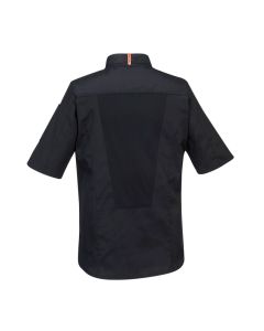 Bluza kucharska PW C746 krótki rękaw Stretch Mesh Air Pro k:Czarny 
