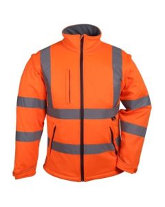 Kurtka softshell ostrzegawcza HI-VIS Vizwell VWJK176O pomarańczowa