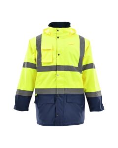 Kurtka SARA ocieplana, długa 5w1 DROGOWIEC WINTER (1-31-800-27-22) k:Czarny/Żółty  XL