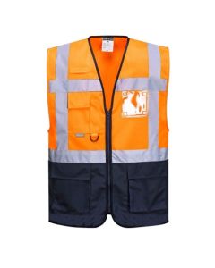 Kamizelka ostrzegawcza PW C476 z kieszeniami k:Pom./Gran.