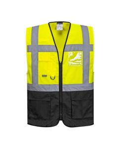 Kamizelka ostrzegawcza Portwest C476 z kieszeniami żółty/czarny