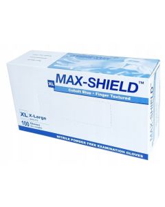 Rękawice nitrylowe A'100 MAX-SHIELD k:Nieb.  XL