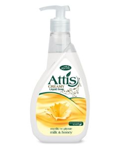 Mydło w płynie 400ml ATTIS POMPKA Milk & Honey  Białe