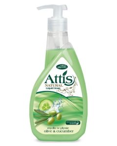 Mydło w płynie 400ml ATTIS POMPKA Olive & Cucumber  Zielone