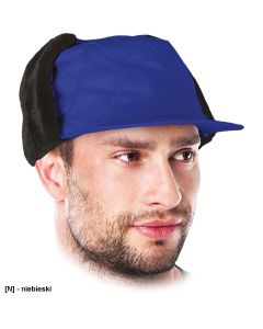 Czapka RP ocieplana CZOLUX z daszkiem-nauszniki k:Gran.  