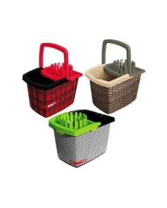 Wiadro 15l prostokatne z wyciskaczem    NY Pepita/Rattan