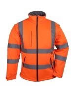 Kurtka softshell ostrzegawcza HI-VIS Vizwell VWJK176O pomarańczowa