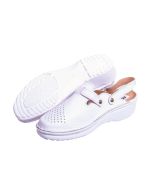 Damskie buty chodaki MR ART. 105 skóra lico białe